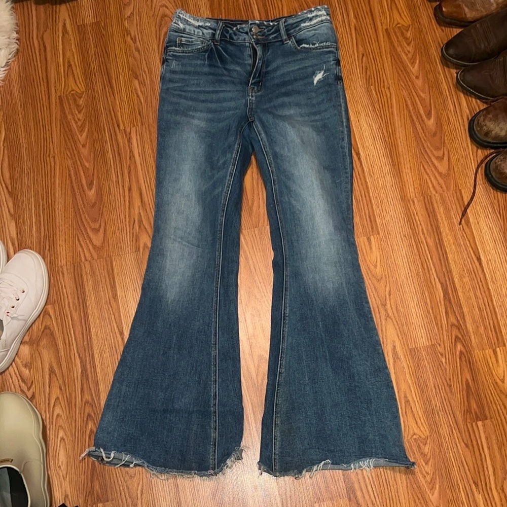 Women's Flared Blue Jeans
